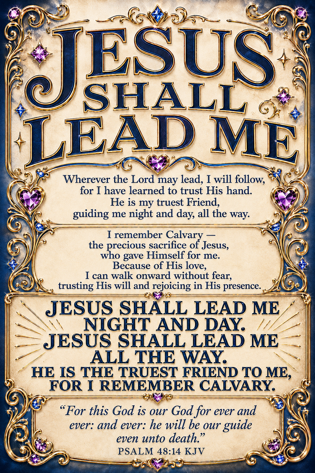 Jesus Shall Lead Me Lyrics